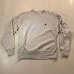 CHAMPION REVERSE WEAVE WOMENS LIGHT GREY CREWNECK PULLOVER SWEATER SIZE MEDIUM